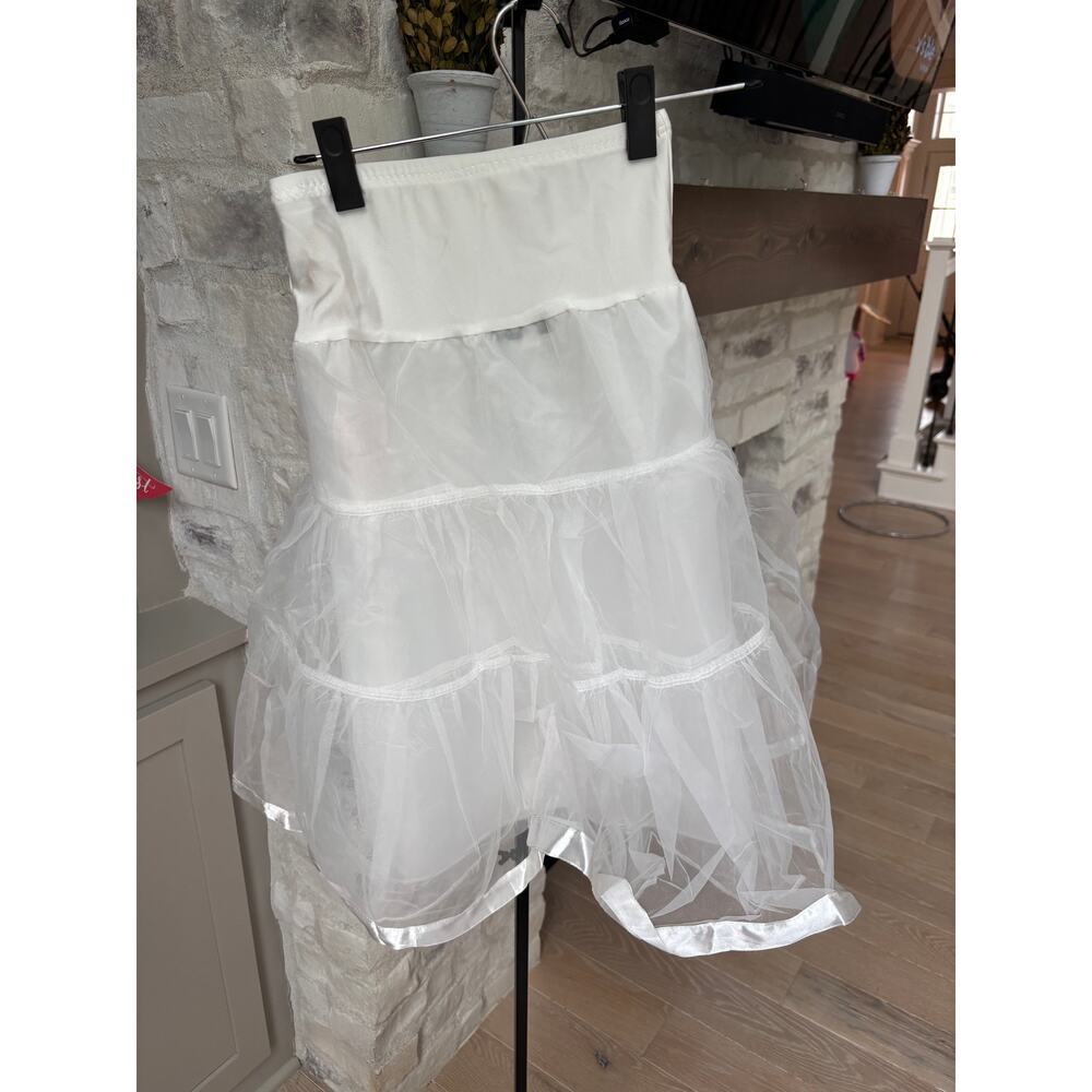 Grace Karin Girls White Ankle Length Crinoline Underskirts Size 8-9 Y - Picture 3 of 5